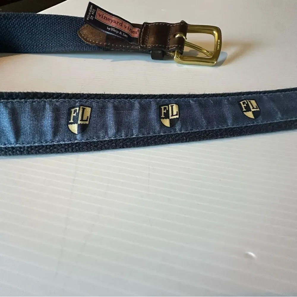 Vineyard vines by Shep and Ian blue belt size 40